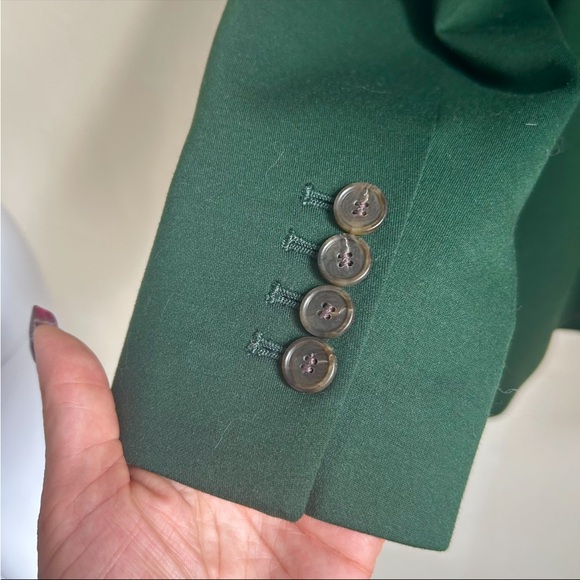 Ann Taylor Forest Green Two-Button Blazer - Size 12 - Picture 7 of 9